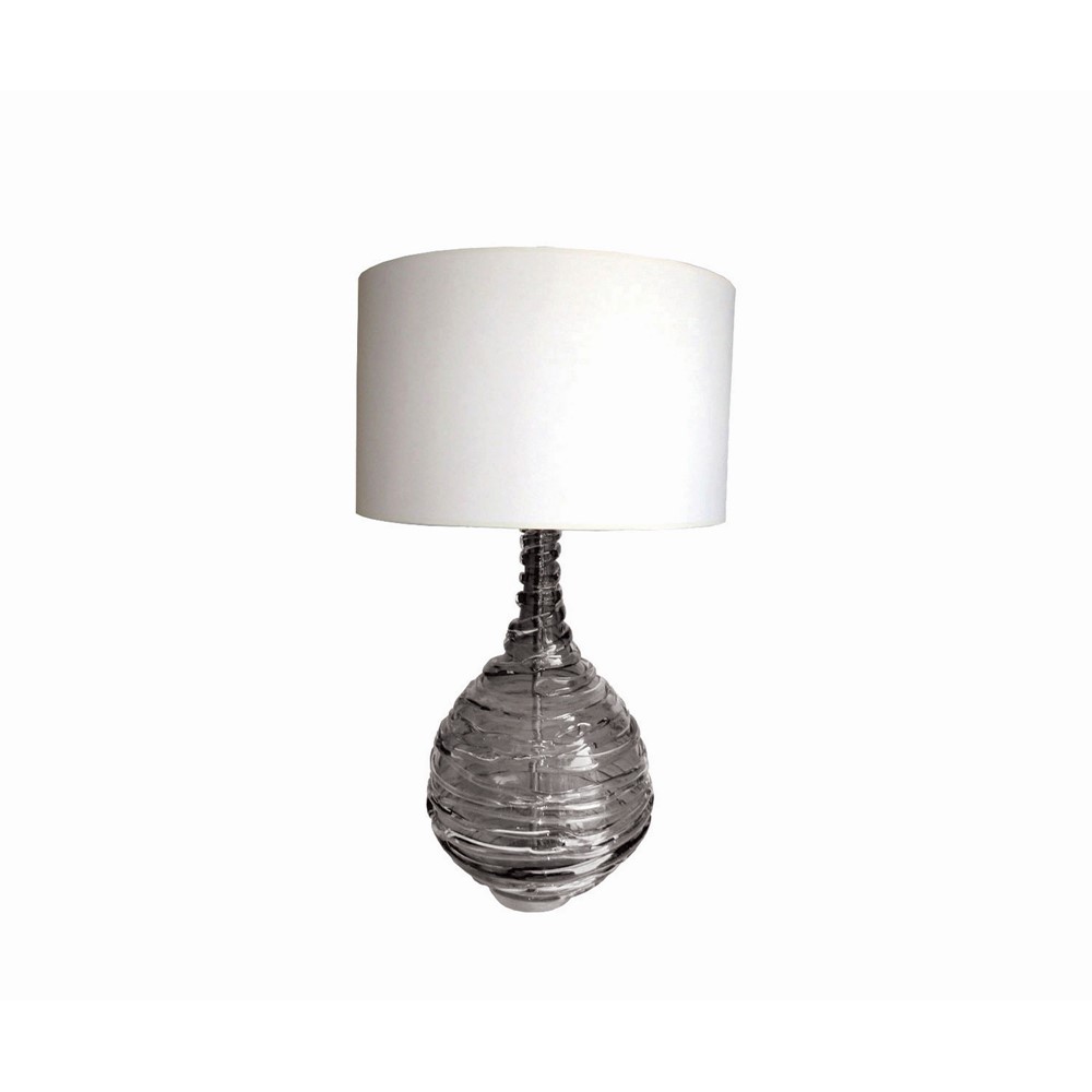 Matilda Crystal Glass Lamp by William Yeoward in Slate Grey